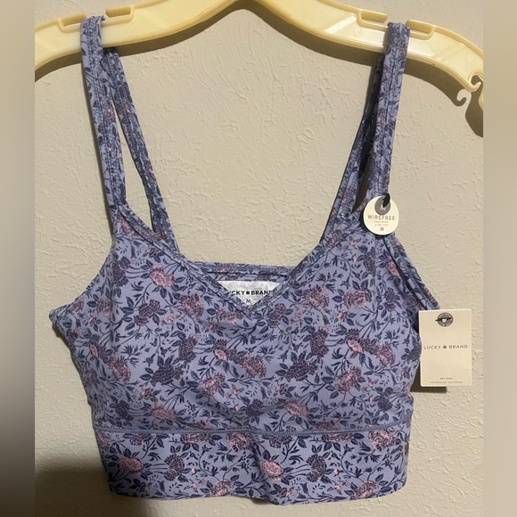 Lucky Brand Women's NWT Floral Padded Active Bra - Picture 1 of 3